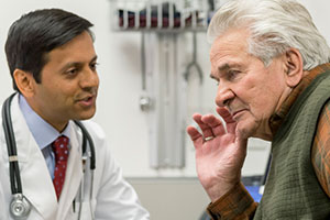 doctor speaking to patient