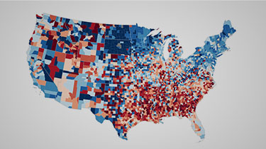 Heat map of the U.S. 