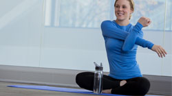 Woman on yoga mat